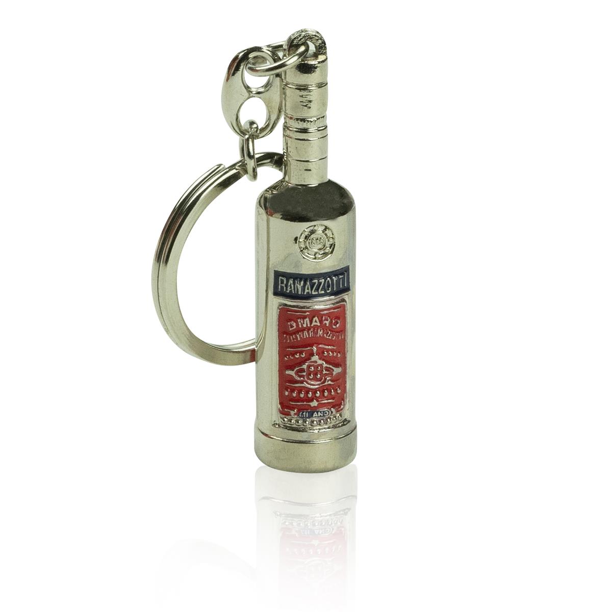 1x Ramazzotti Likör Schlüsselanhänger Metall Mini Flasche