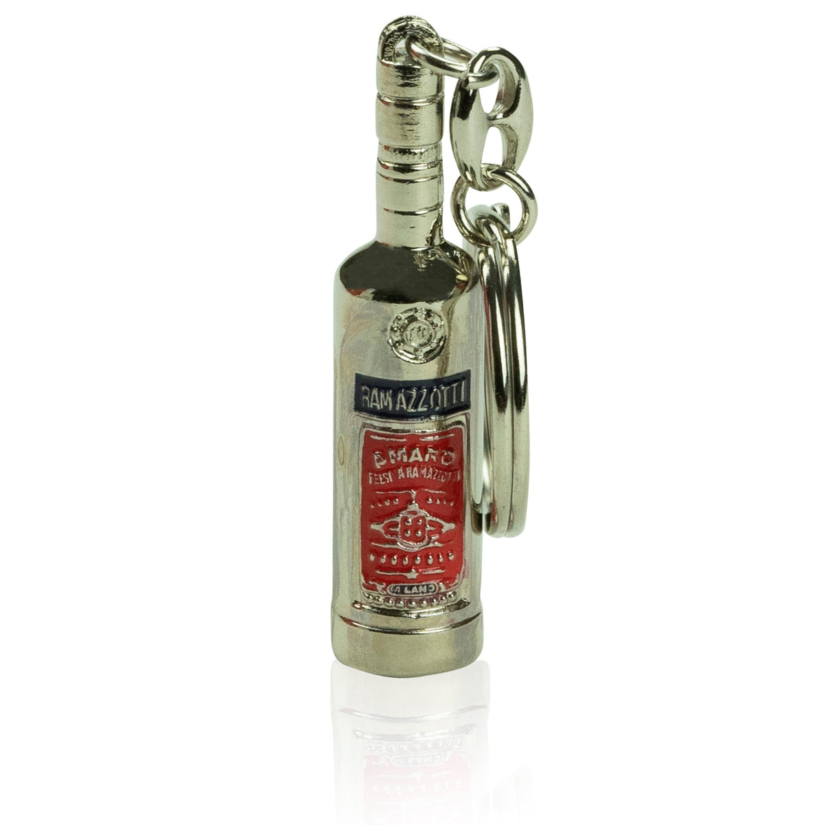 1x Ramazzotti Likör Schlüsselanhänger Metall Mini Flasche – Ansicht 2