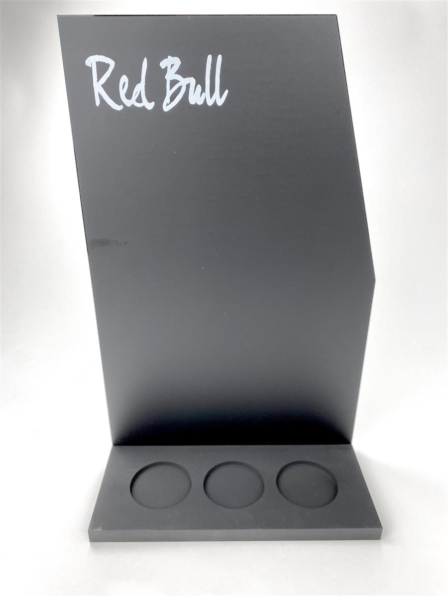 1x Red Bull Energy Kreidetafel 36x23cm Schwarz mit Dosenständer