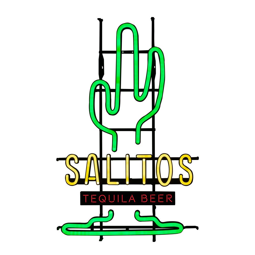 1x Salitos Bier LED Schild Neon Kaktus 46,5 x 73 x9 – Ansicht 2