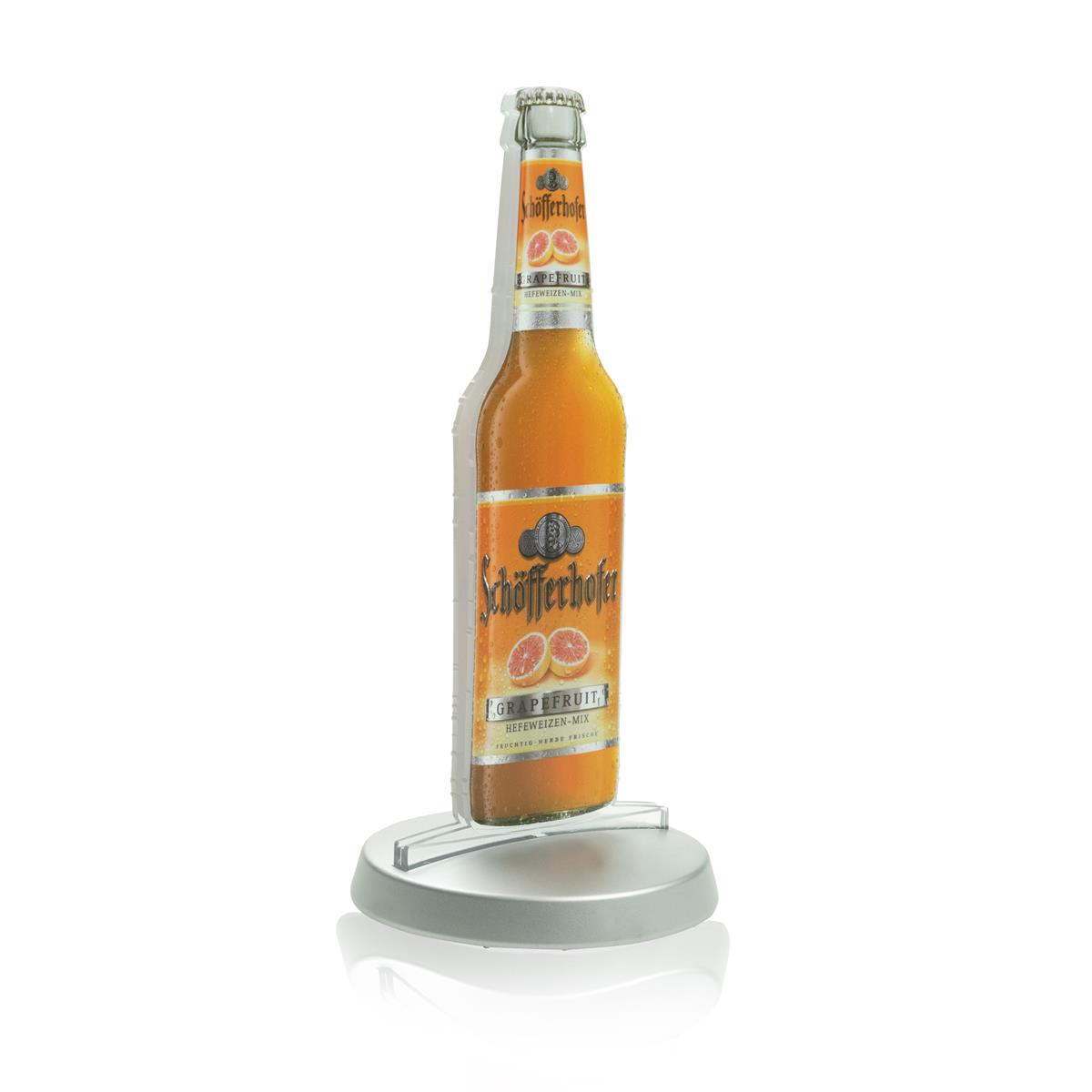 1x Schöfferhofer Bier Tischaufsteller Grape Flaschenform – Ansicht 2