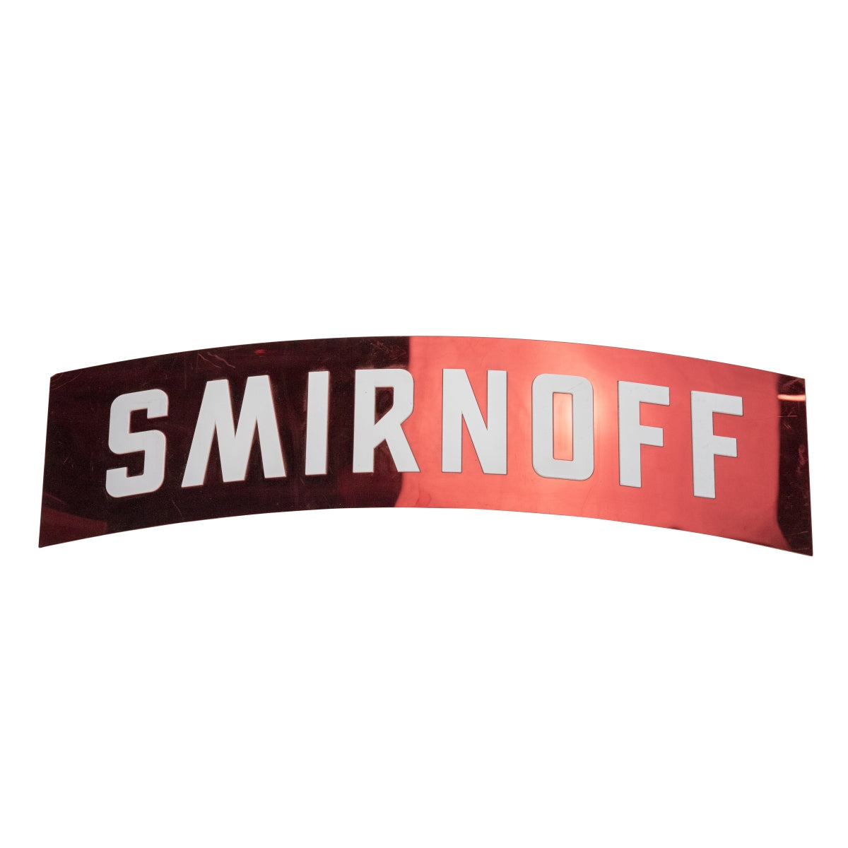 1x Smirnoff Vodka Leuchtreklame Rot gebogen Logo in weiß – Ansicht 2