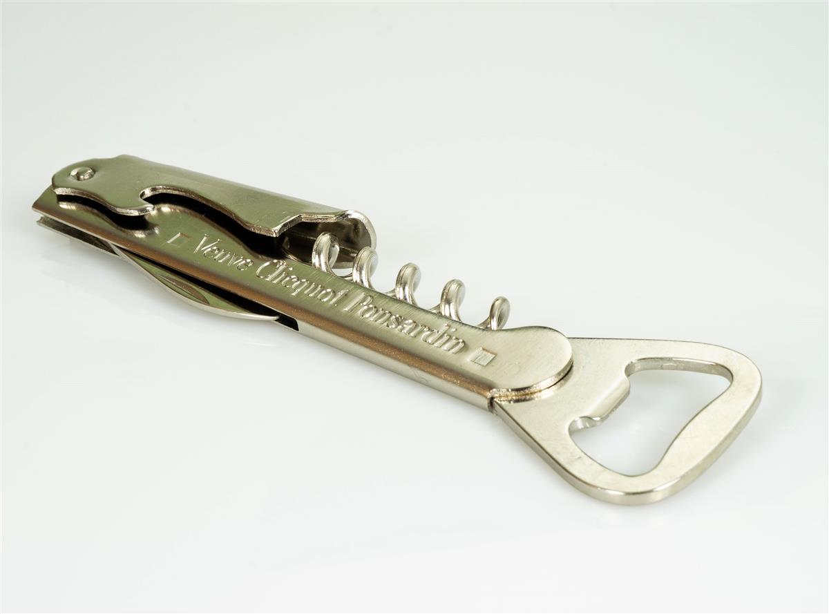 1x Veuve Clicquot Champagner Kellnermesser Silber Metall – Ansicht 2