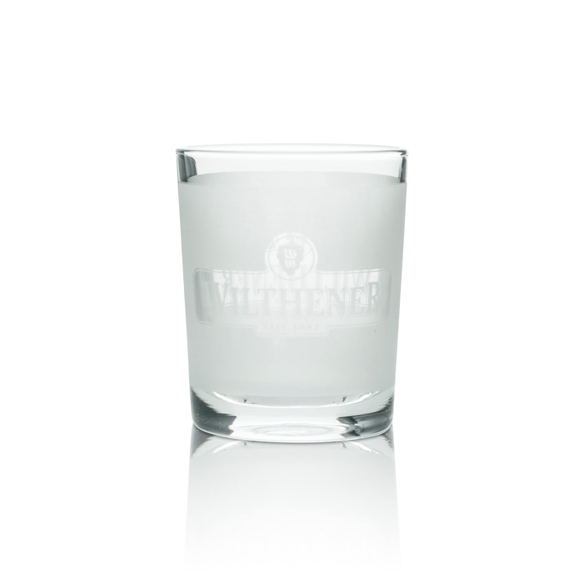 1x Wilthener Wein Teelicht Milchglas Logo