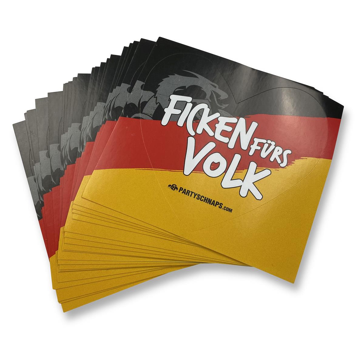 20x Ficken Likör Aufkleber Ficken fürs Volk DE Farben