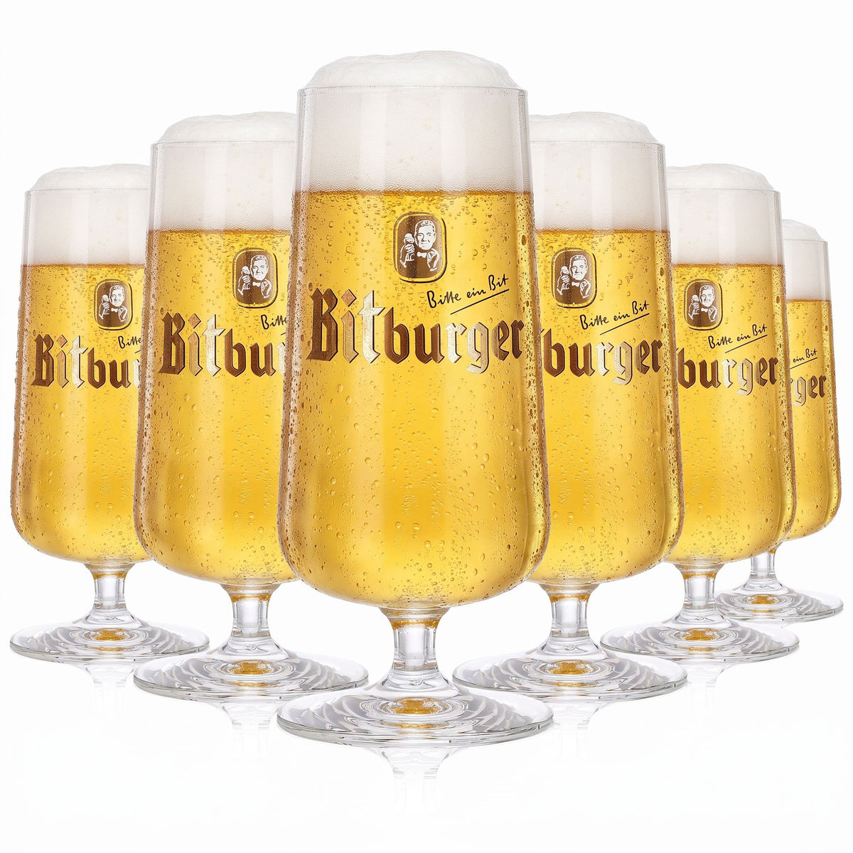 2x Bitburger Bier Glas 0,37l Pokal Sammeledition Historie-Pokal 1951