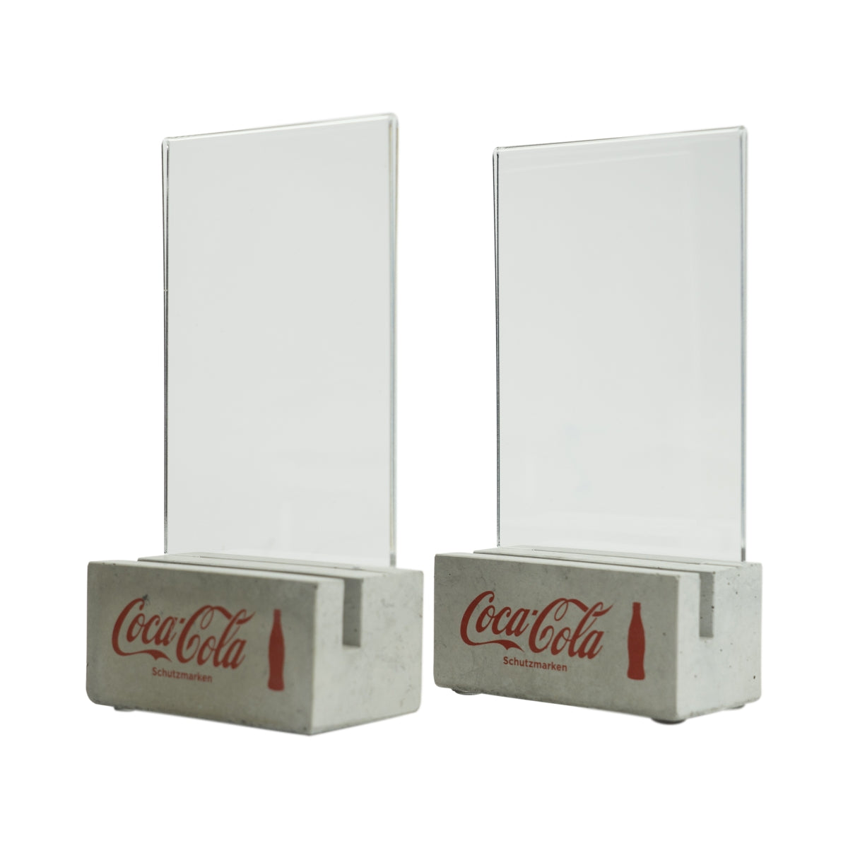 2x Coca Cola Tischaufsteller Menükartenhalter Gastro Kneipe Getränke Essen