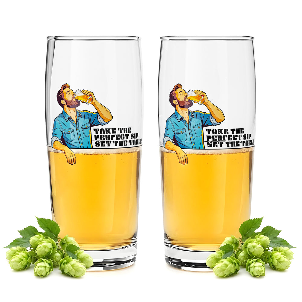 2x Sipply Bierglas SETTING THE TABLE Take the Perfect SIP 0,5l