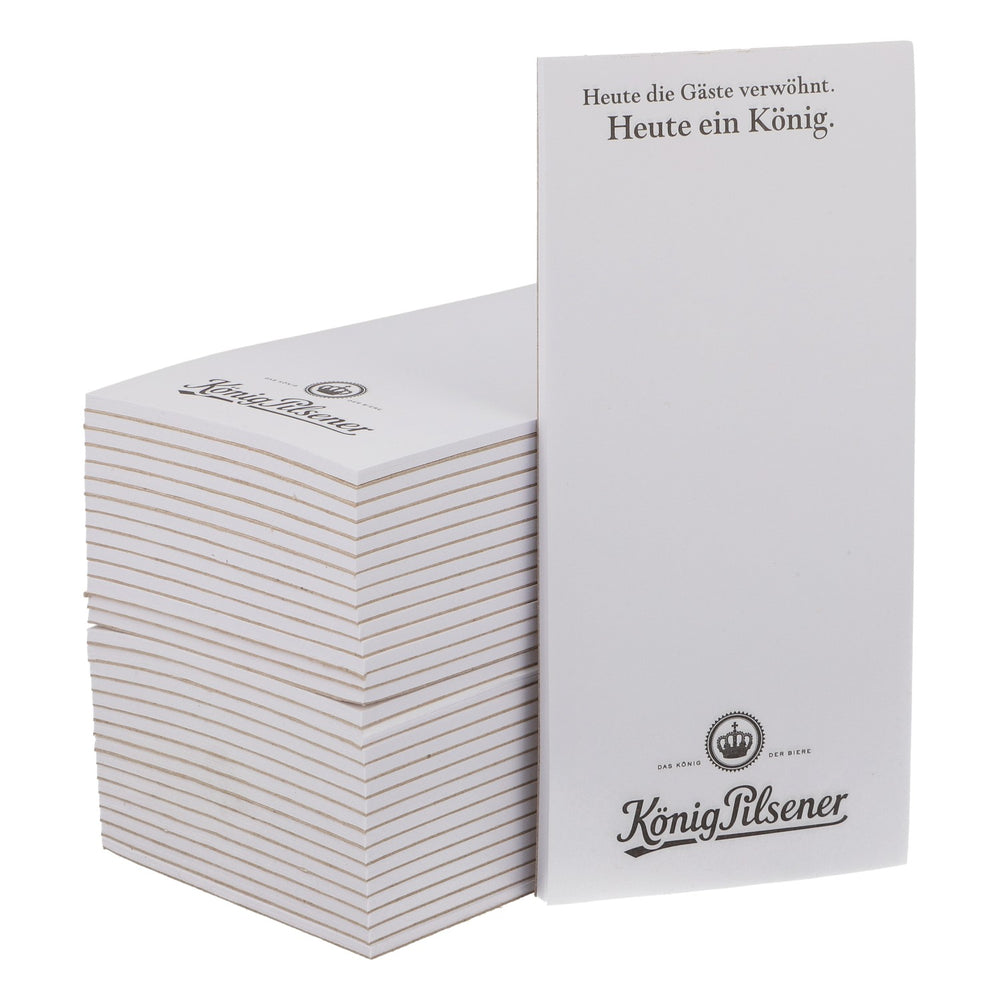 30x König Pilsener Bier Kellnerblock 14x6,5 cm