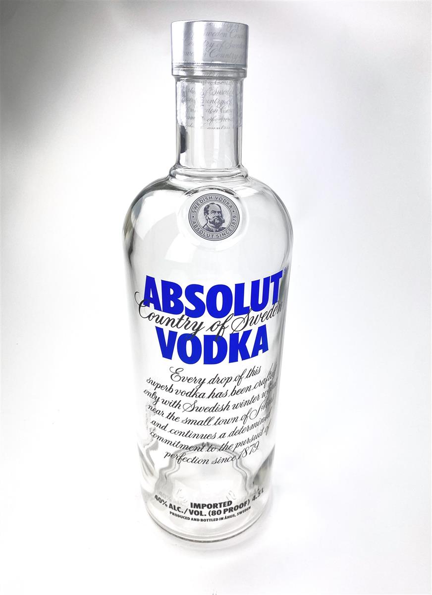 4,5l Absolut Vodka LEER Showflasche mit Karton Display Bottle Dummie Deko Bar