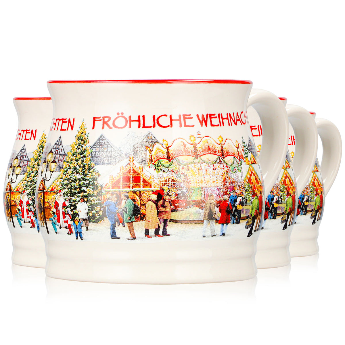4 Mohaba Glühweinbecher Punschtöpfchen chamonix 0,2l geeicht