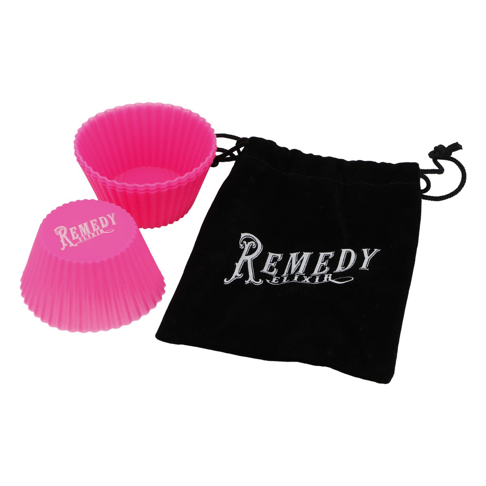 4 Remedy Rum Silikon Muffinform Kuchenform pink mit Beutel Backen Elixir