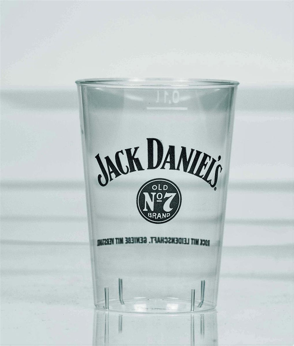 40x Jack Daniels Whiskey Einwegbecher 0,1l Plastik Becher