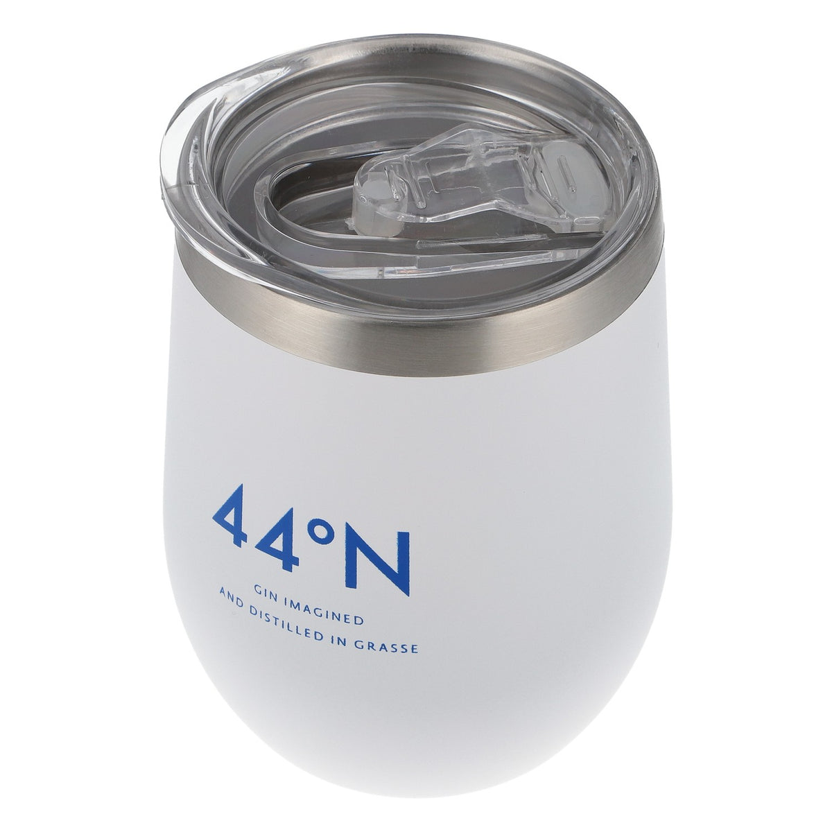 44°N Gin To-Go Becher Edelstahl 0,4l mit Strohhalm weiß – Neu & Stylisch – Ansicht 5