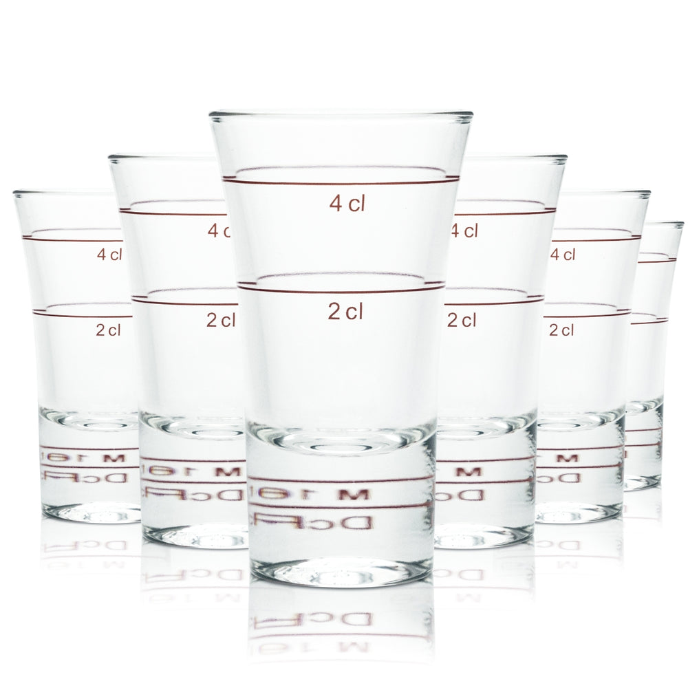 48x Shot Glas 4cl Stamper Kurze Gläser Gastro Geeicht Borgonovo Schnaps Senior