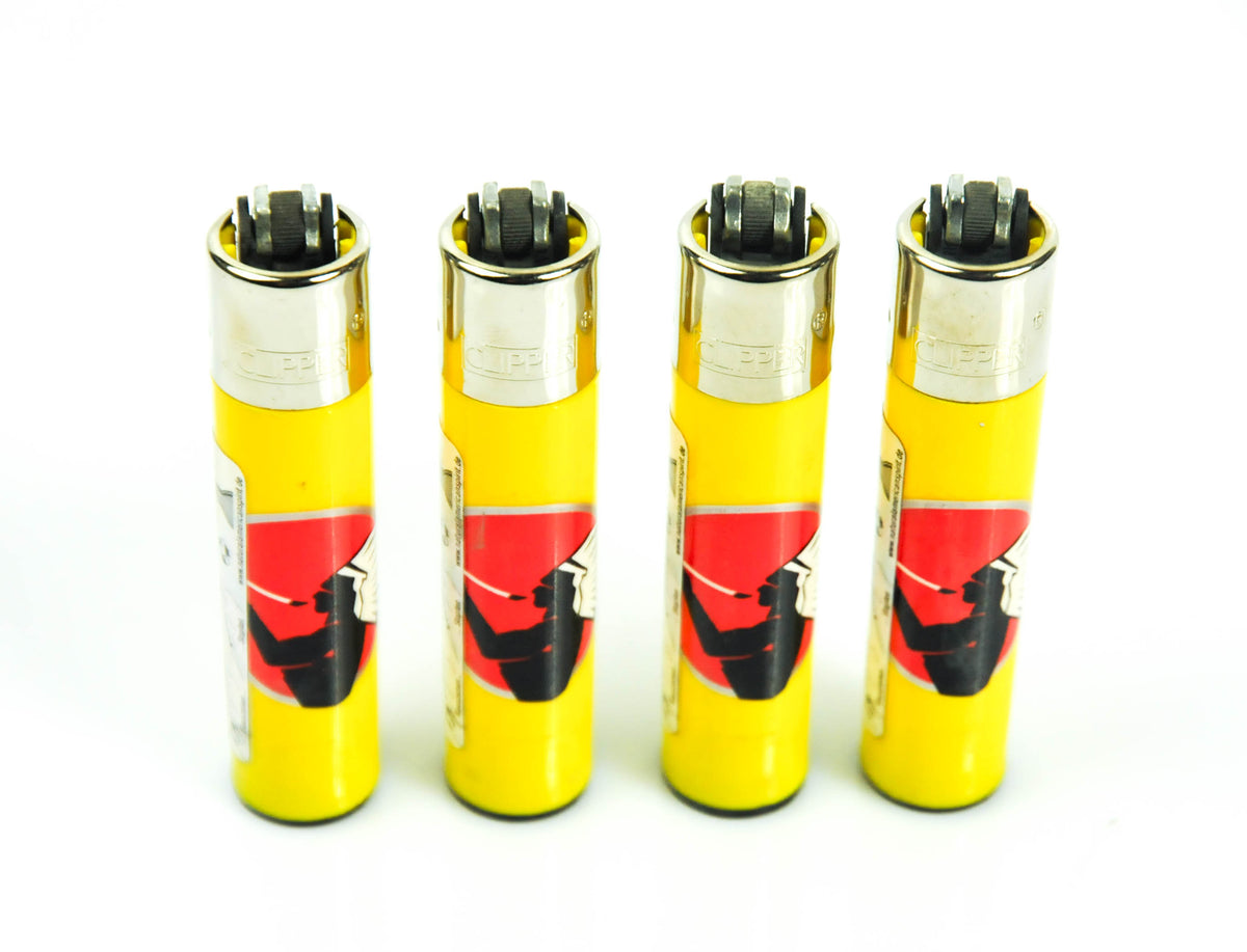 4x American Spirit Tabak Feuerzeug Lighter Classic Large Gelb reusable Clipper – Ansicht 2