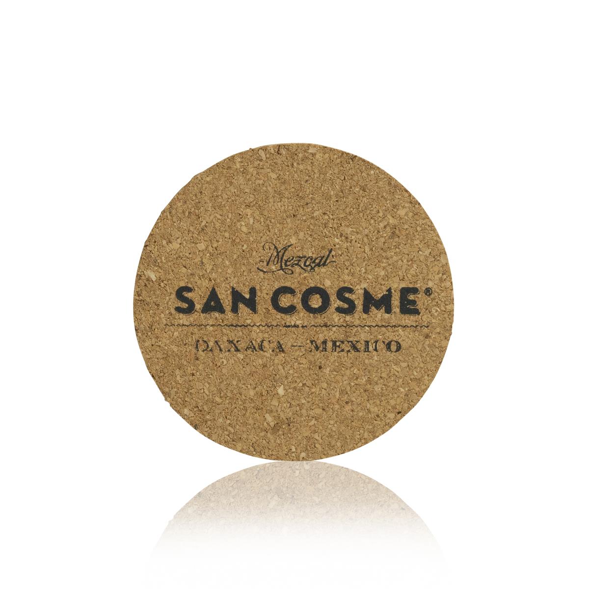 4x San Cosme Mezcal Untersetzer Kork rund – Ansicht 3