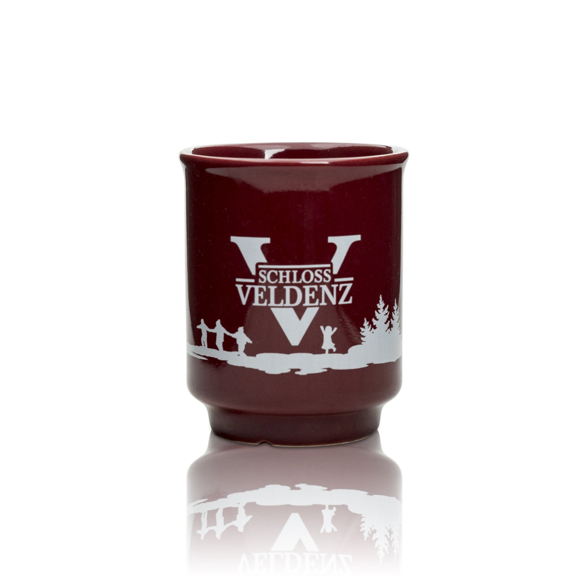 4x Schloß Veldenz Saft Tasse 0,2l Glühwein Winter Weihnachtsmarkt rot Punsch – Ansicht 2