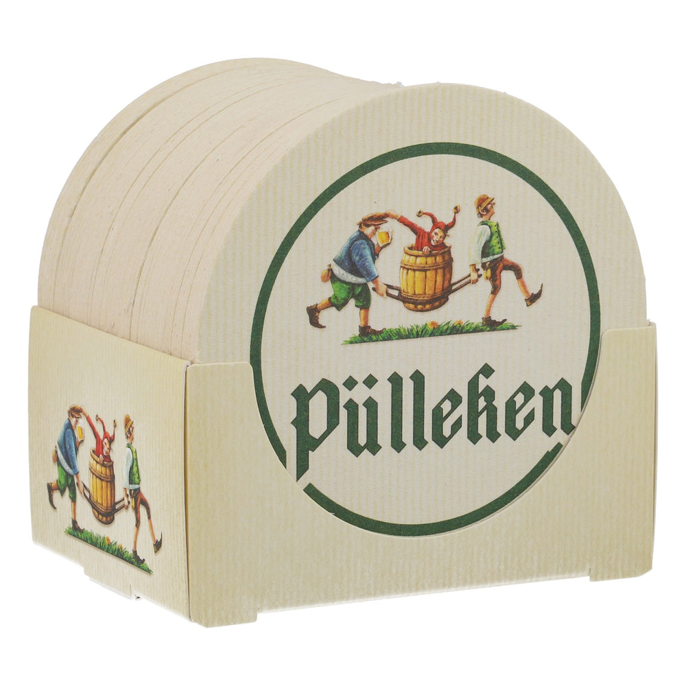 50x Pülleken Bierdeckel Bier Untersetzer Fass Design Gastronomie Party