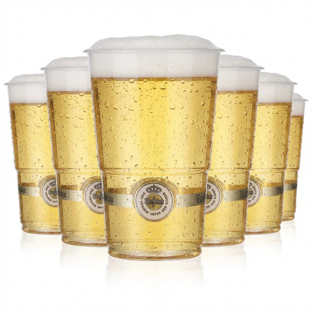 50x Warsteiner Bier Einweg Becher 0,4l Festival Gläser Kunststoff Plastik Cup