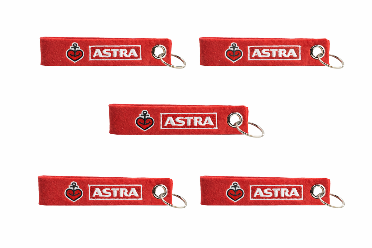 5x Astra Schlüsselanhänger Accessoir Filzband Ring Schmuck Deko Keychain Auto Haus