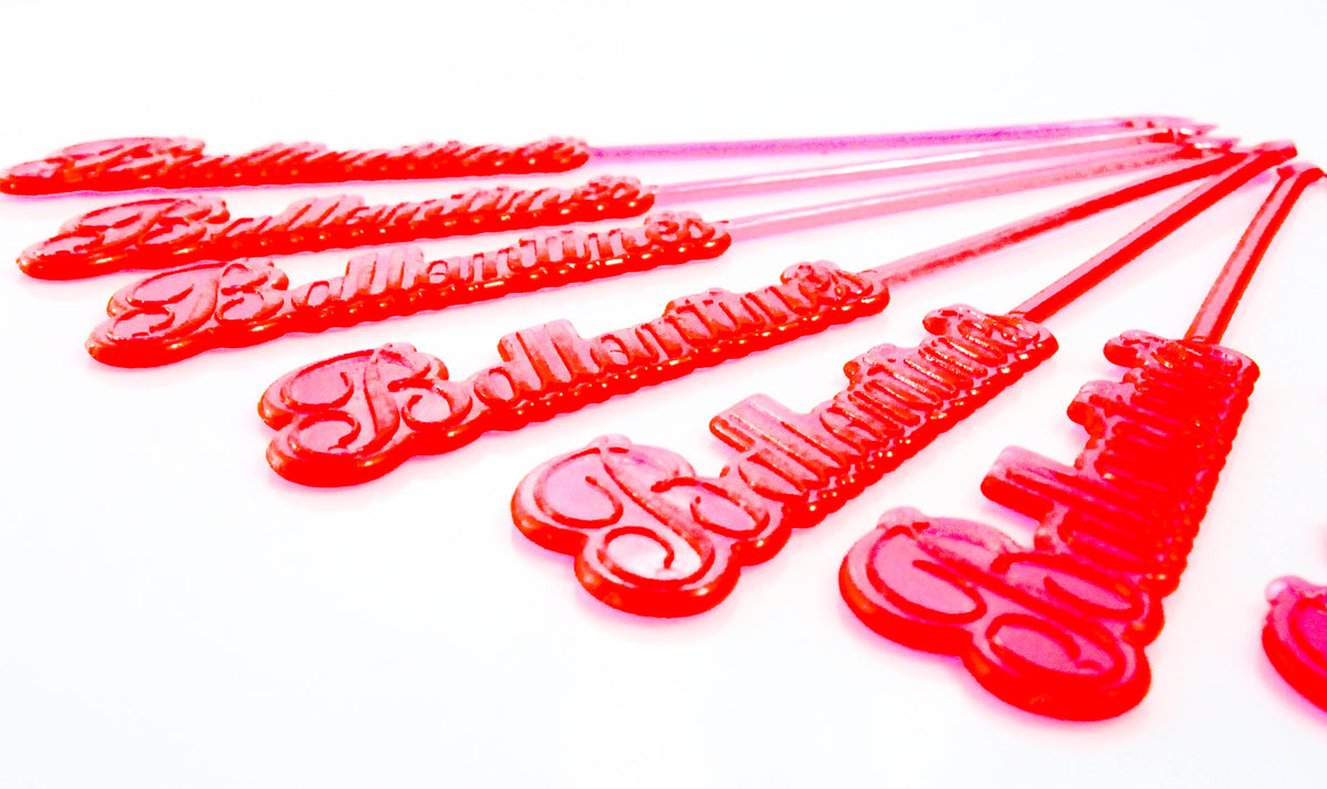 5x Ballantines Whisky Stirrer Umrührer Barzubehör Neon Rot sehr selten – Ansicht 4