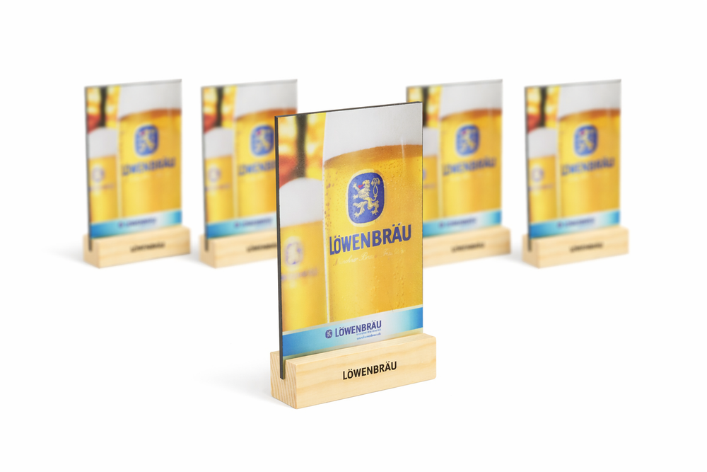 5x Löwenbräu Tischaufsteller Mini Kreidetafel Gastro Kneipe Bistro Speisen Getränke