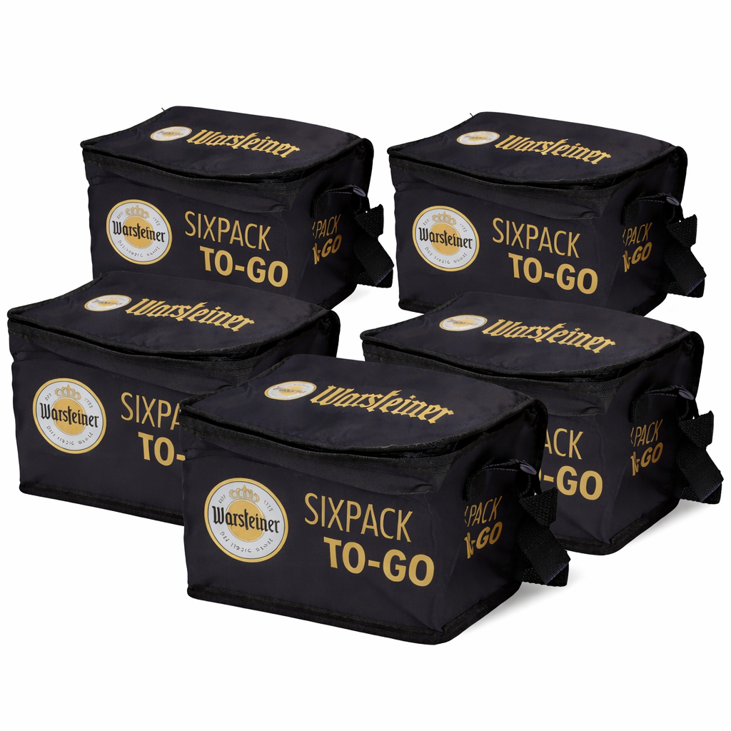 5x Warsteiner Bier Kühltasche Bier Kühltasche Kühlbox Sixpack Mini schwarz