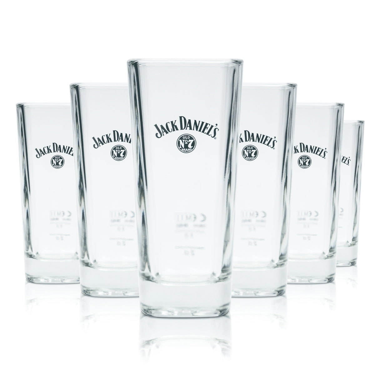 6er Set Jack Daniels Glas 0,35l – Old No. 7 Longdrinkglas Klassiker geeicht – Ansicht 2