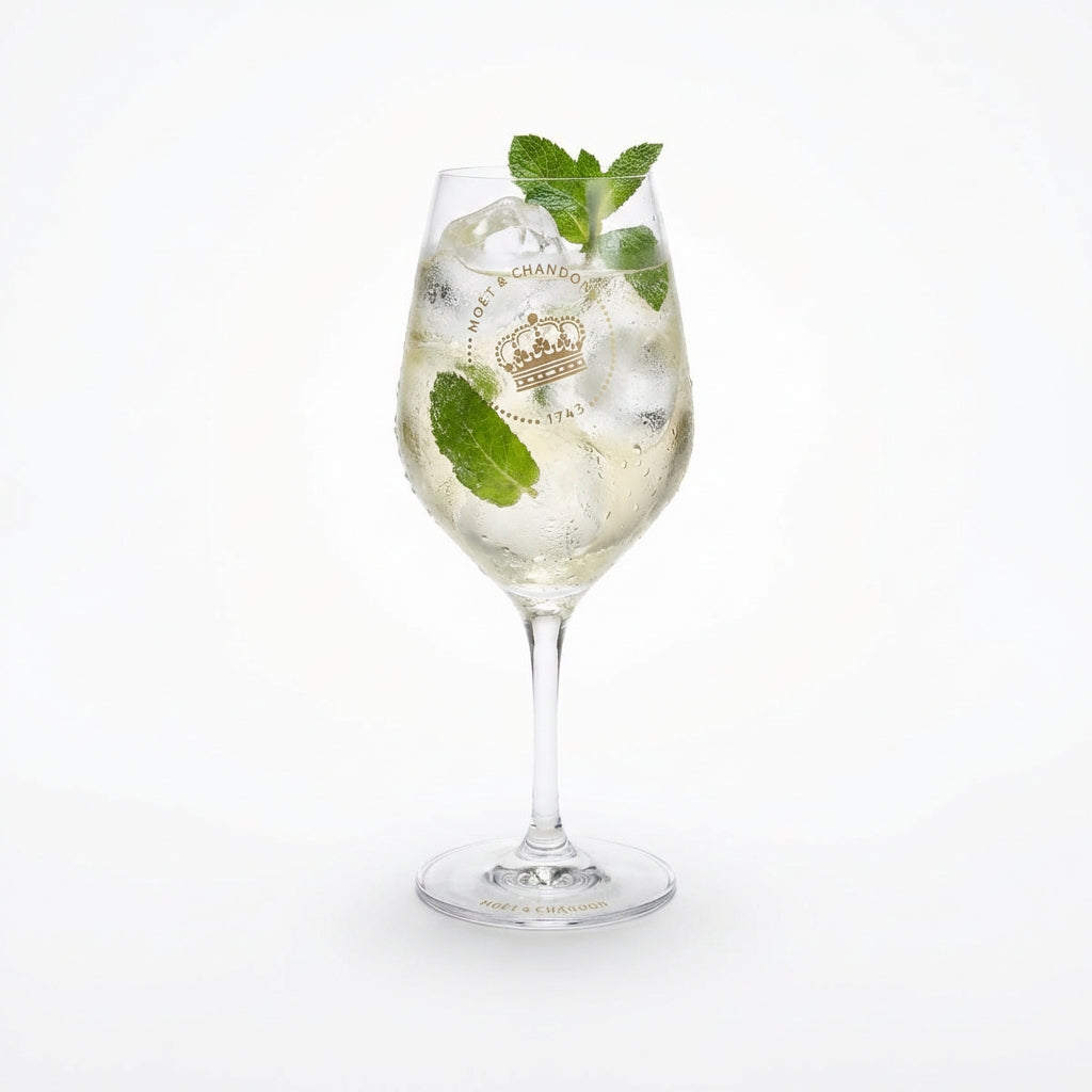 6er Set Moët & Chandon Champagnerglas 0,63l – Echtglas Kelch mit Eichstrich – Ansicht 2