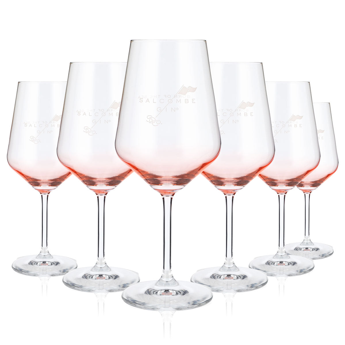 6er Set Salcombe Gin Glas 0,52l – Aperitifglas mit zarter Rosé-Tönung – Ansicht 2