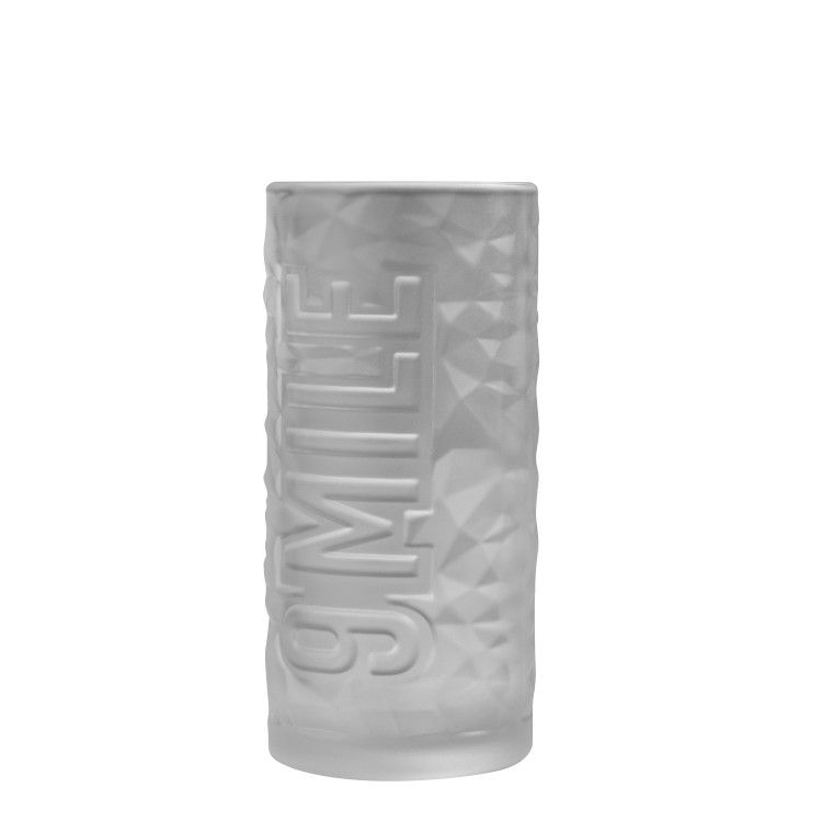 6x 9 Mile Vodka Glas 0,3l Longdrink High Frosted Relief Gläser Granite Kontur – Ansicht 2