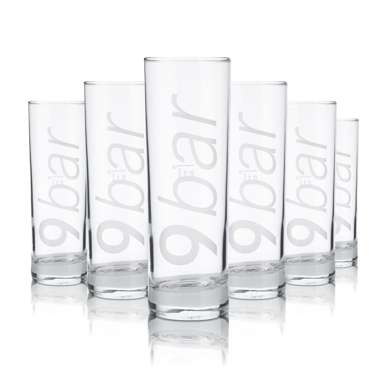6x 9Bar Glas 0,22l Longdrinkglas Cocktailglas Aperitif Gläser Set Gastro Geeicht