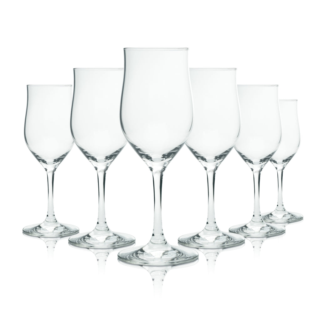 6x Adelholzener Glas 0,12l Flöte Kelch Gläser Mineral Quell Wasser Sprudel Bay