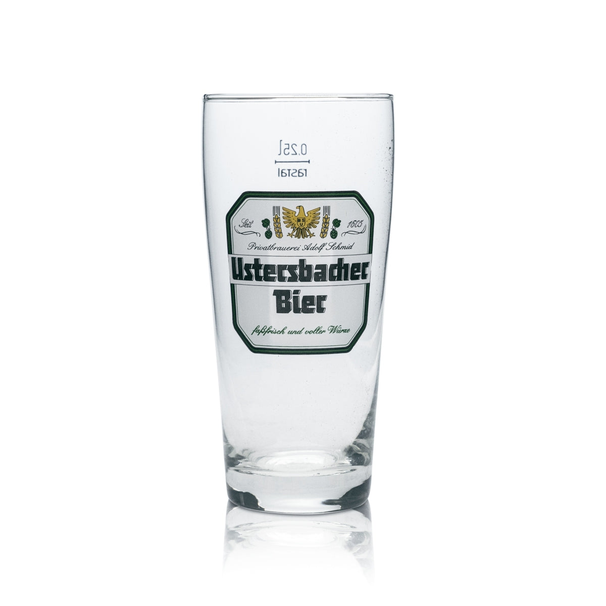 6x Adolf Schmid Ustersbacher Bier Glas 0,25l Becher Gläser Brauerei Gastro Kneip – Ansicht 2