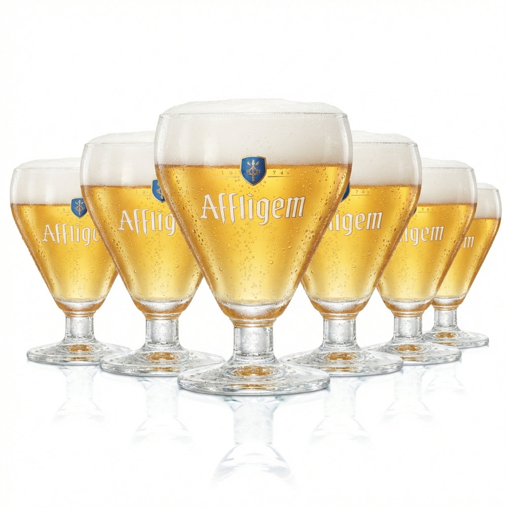 6x Affligem Bier Glas 0,3l Kelch Tulpe Pokal Gläser Gastro Bar Kneipe Craft Pint