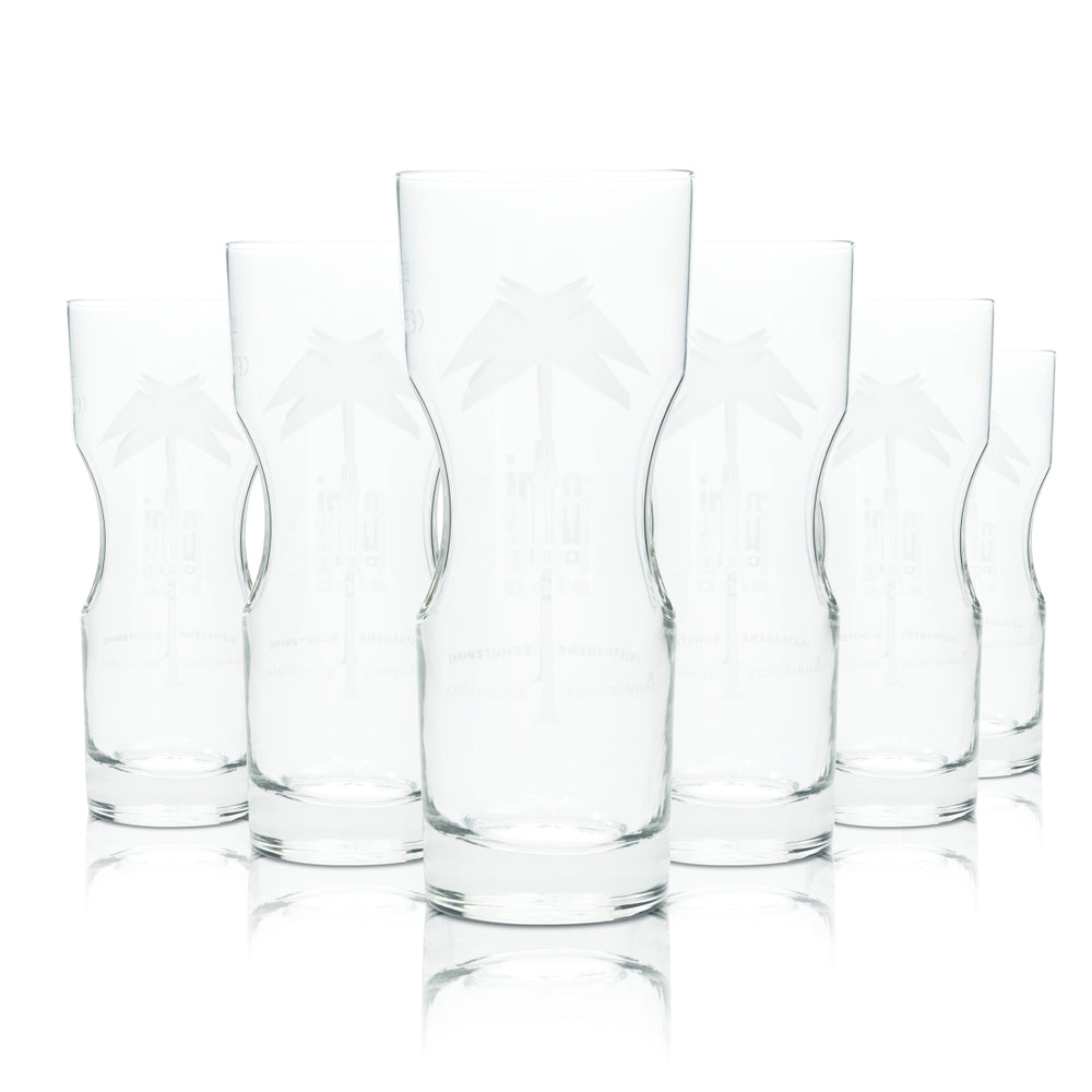 6x Afri Cola Softdrink Glas 0,2l Becher Longdrink Gläser Kontur Gastro Limo
