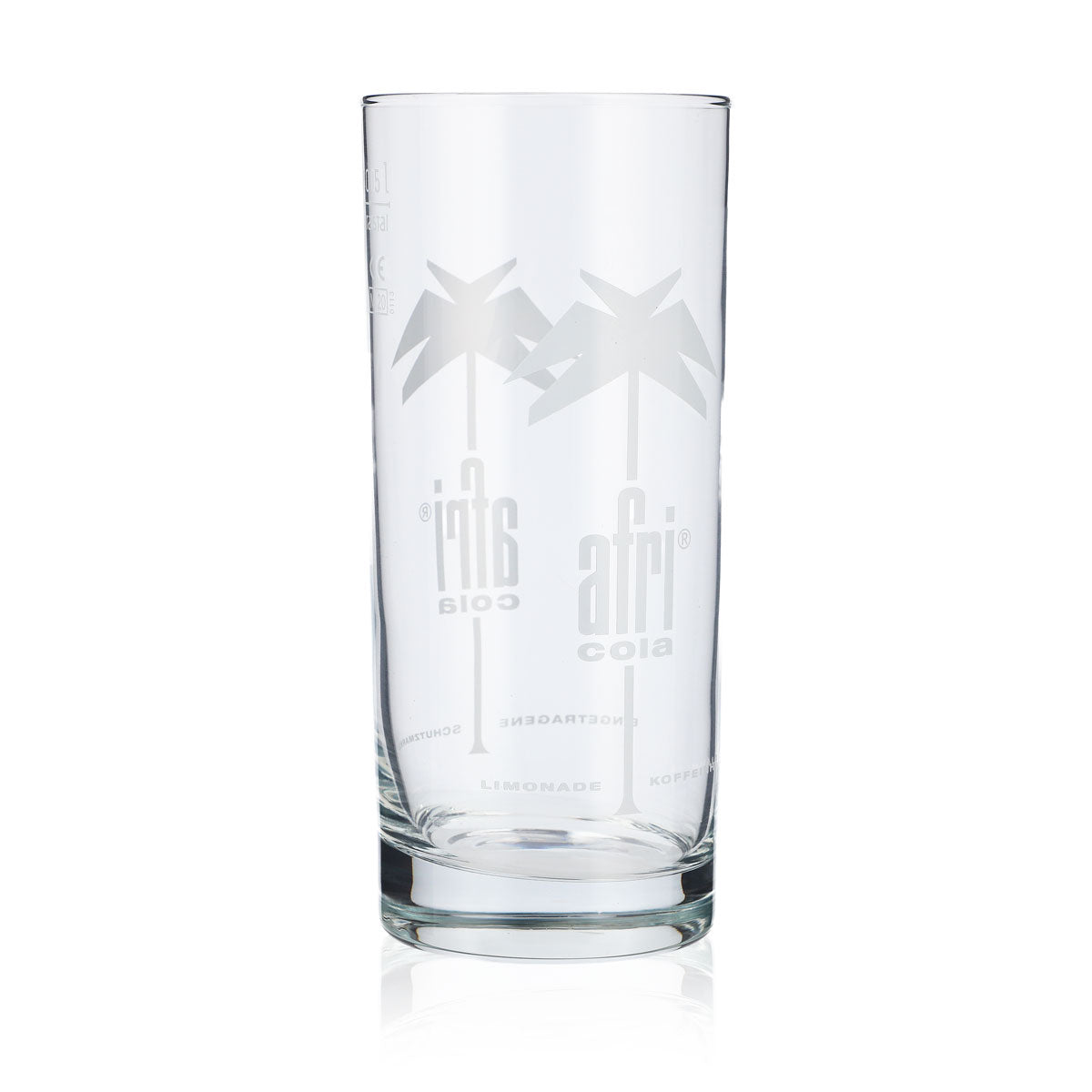 6x Afri Cola Softdrink Glas 0,5l Colagläser Limoglas Weißes Logo – Ansicht 3