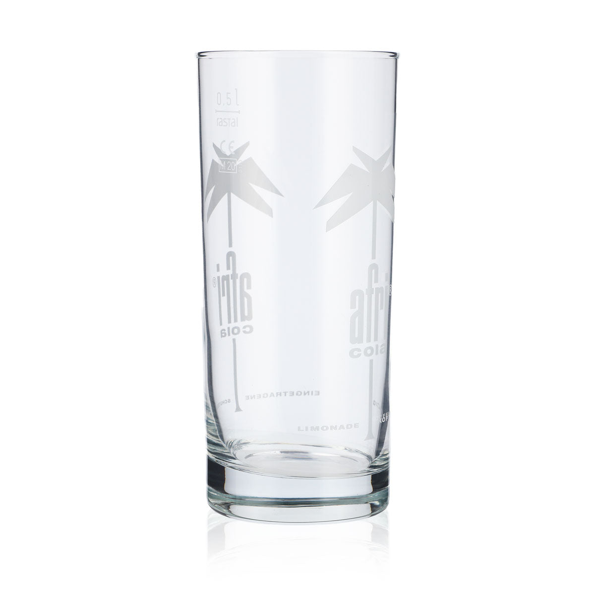 6x Afri Cola Softdrink Glas 0,5l Colagläser Limoglas Weißes Logo – Ansicht 4