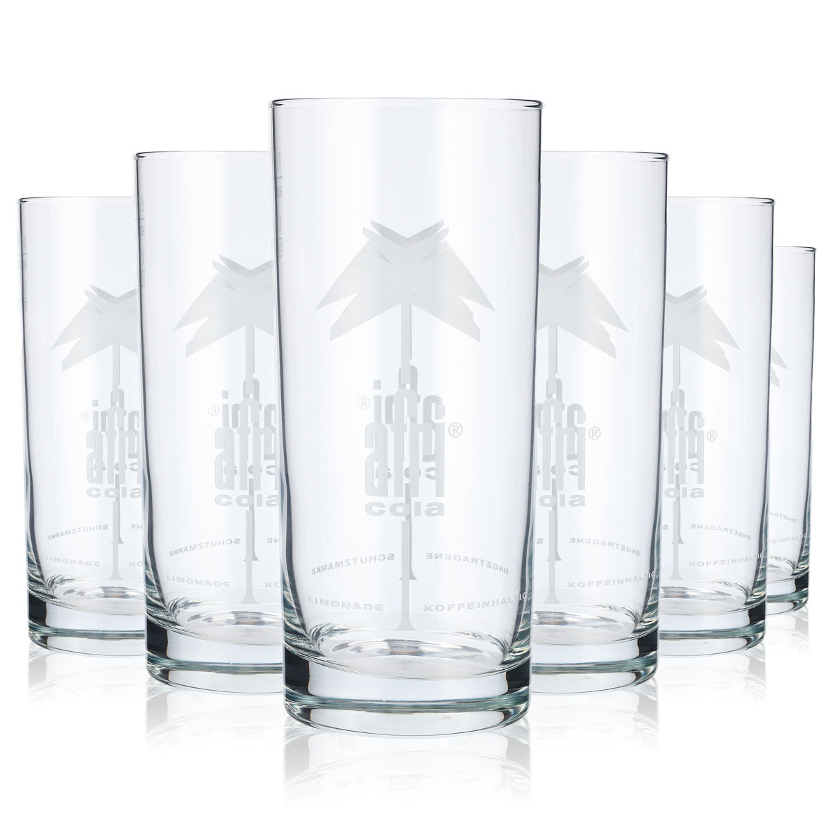 6x Afri Cola Softdrink Glas 0,5l Colagläser Limoglas Weißes Logo – Ansicht 7
