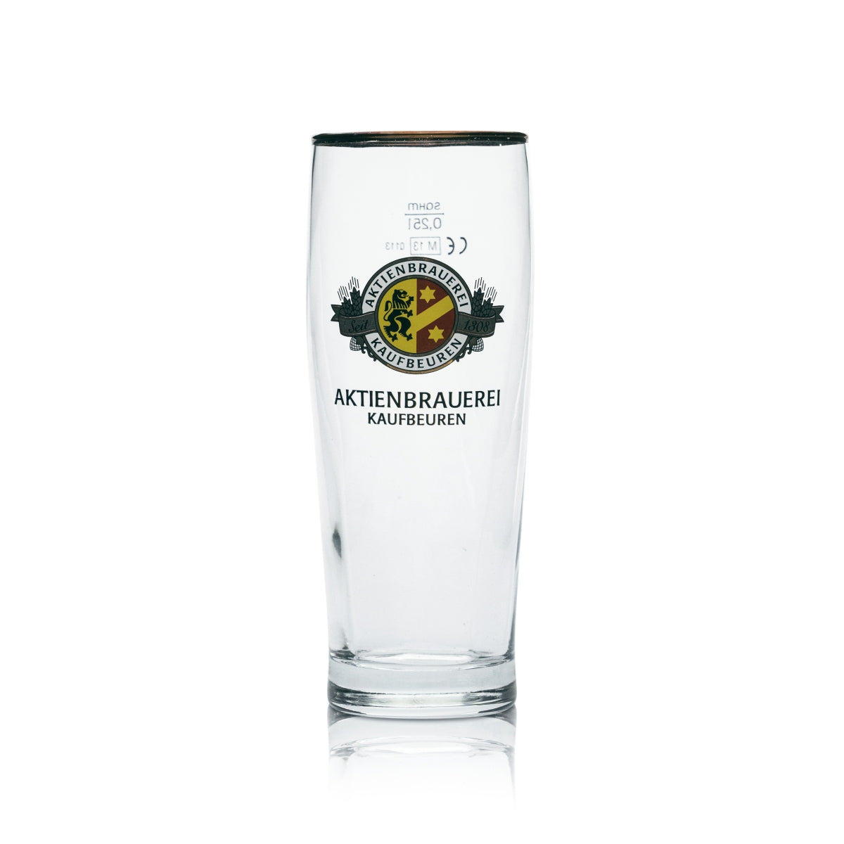 6x Aktienbrauerei Kaufbeuren Bier Glas 0,25l Becher Goldrand Gläser Gastro Bar – Ansicht 2