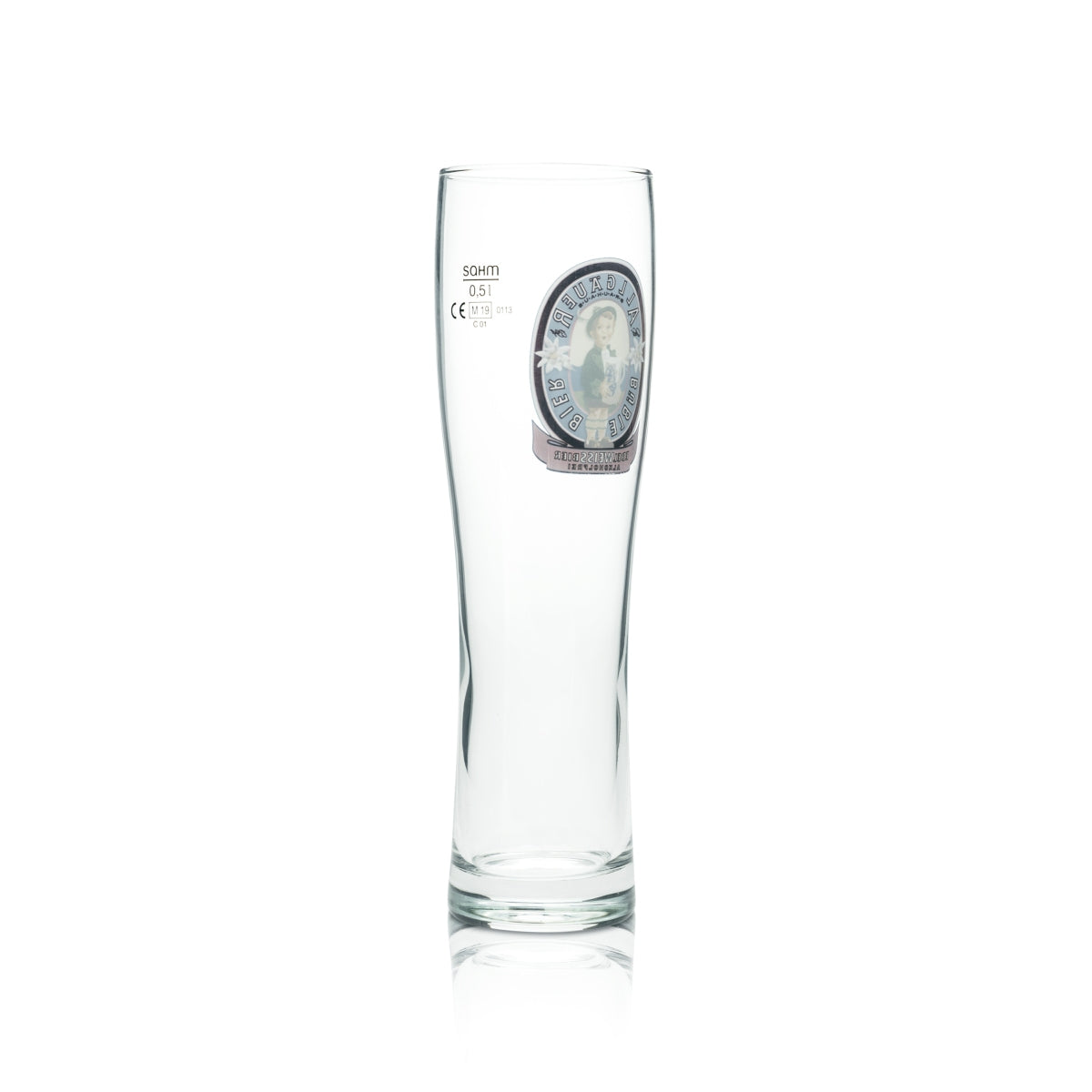 6x Allgäuer Büble Bier Glas 0,5l Weißbier Weizen Alkoholfrei Gläser Hefe Gastro – Ansicht 3