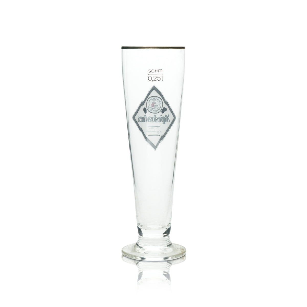 6x Alpirsbacher Bier Glas 0,25l Pokal Goldrand Pils Tulpe Gläser Stiel Kloster – Ansicht 3