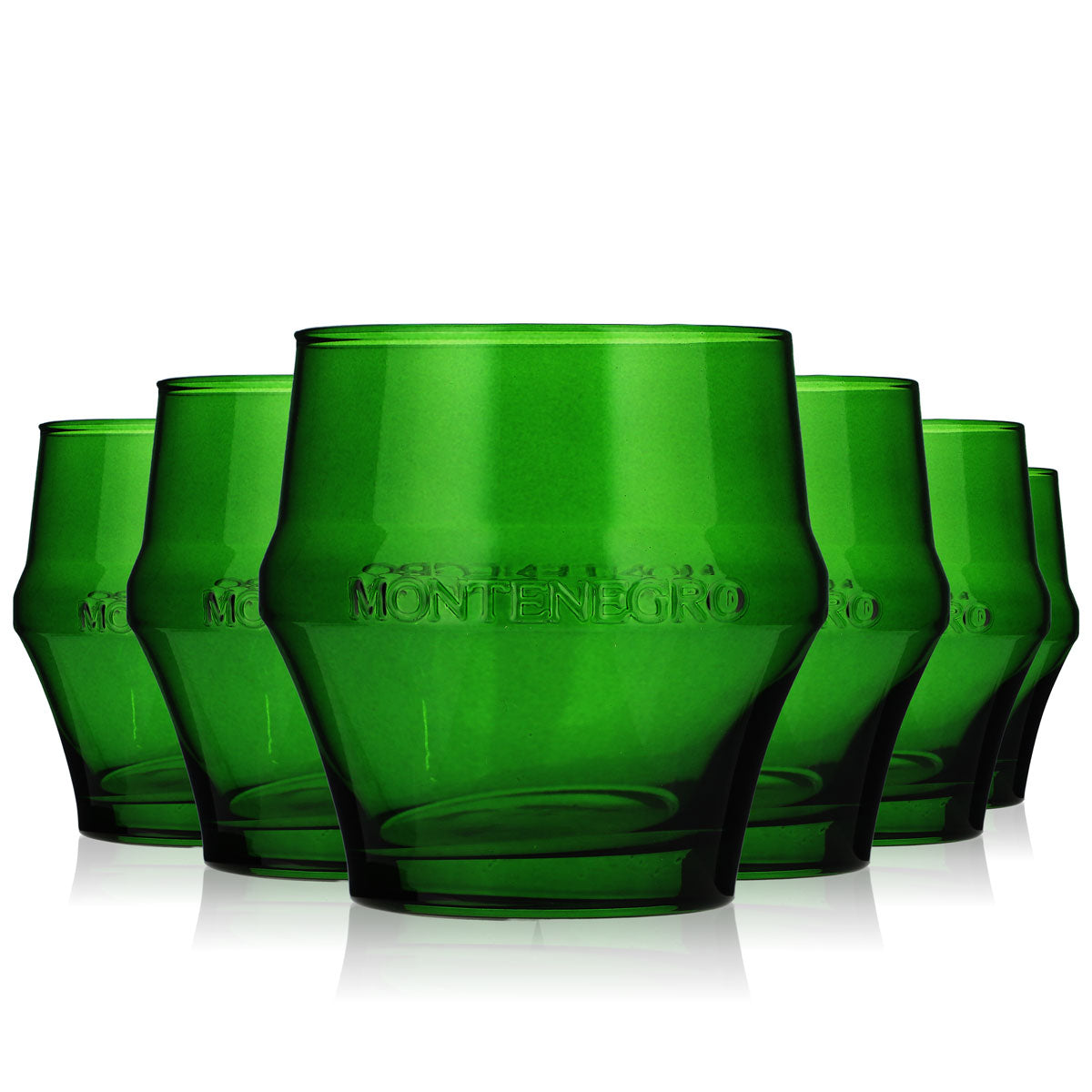 6x Amaro Montenegro Likör Glas 0,3l Gläser Becher Tumbler Standart Grün