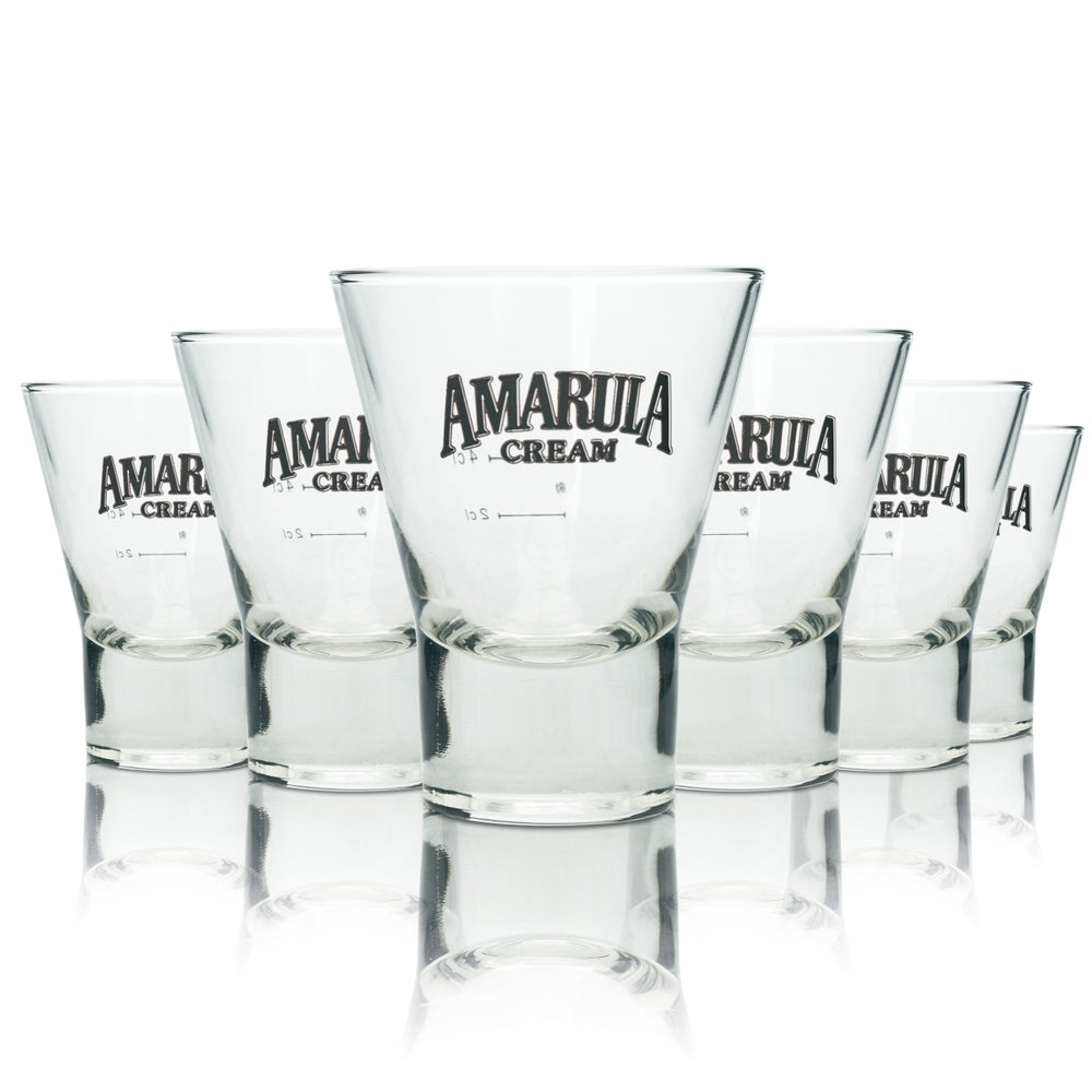 6x Amarula Cream Glas 0,1l Likör Tumbler Gläser Schnaps 2cl 4cl Cocktail schwer