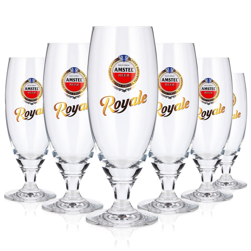 6x Amstel Bier Glas 0,3l Pokal Royale Rastal