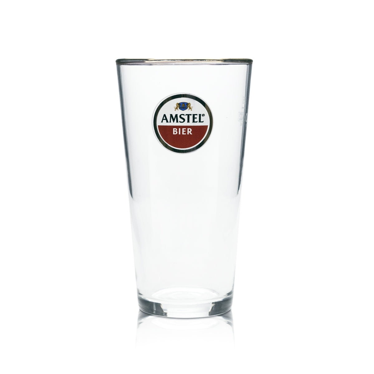 6x Amstel Glas 0,25l Bier Becher Goldrand Gläser Gastro Bar Kneipe Mug Cup Beer – Ansicht 2
