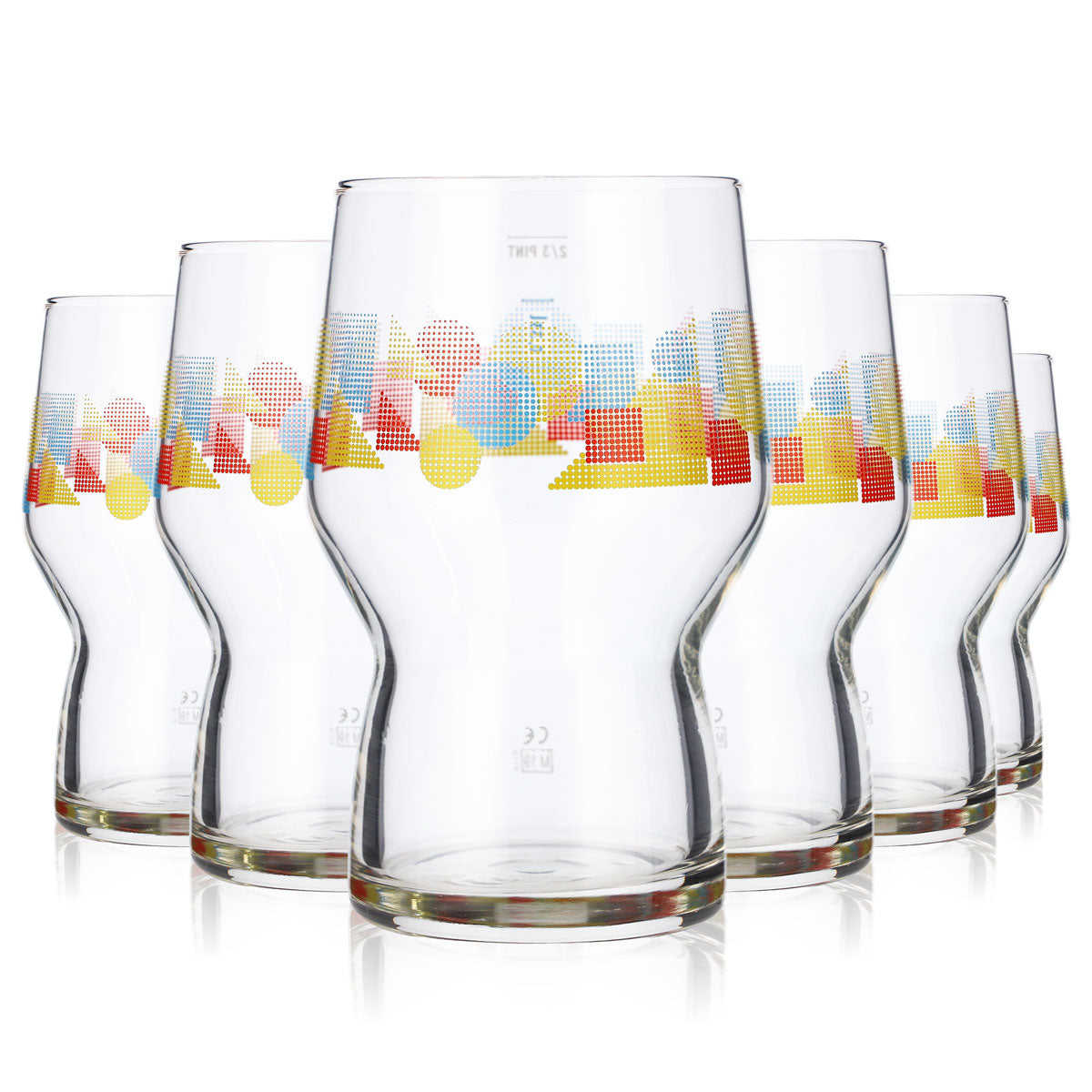 6x And Union Bier Glas Biergläser 0,33l Becher buntes Motiv – Ansicht 5