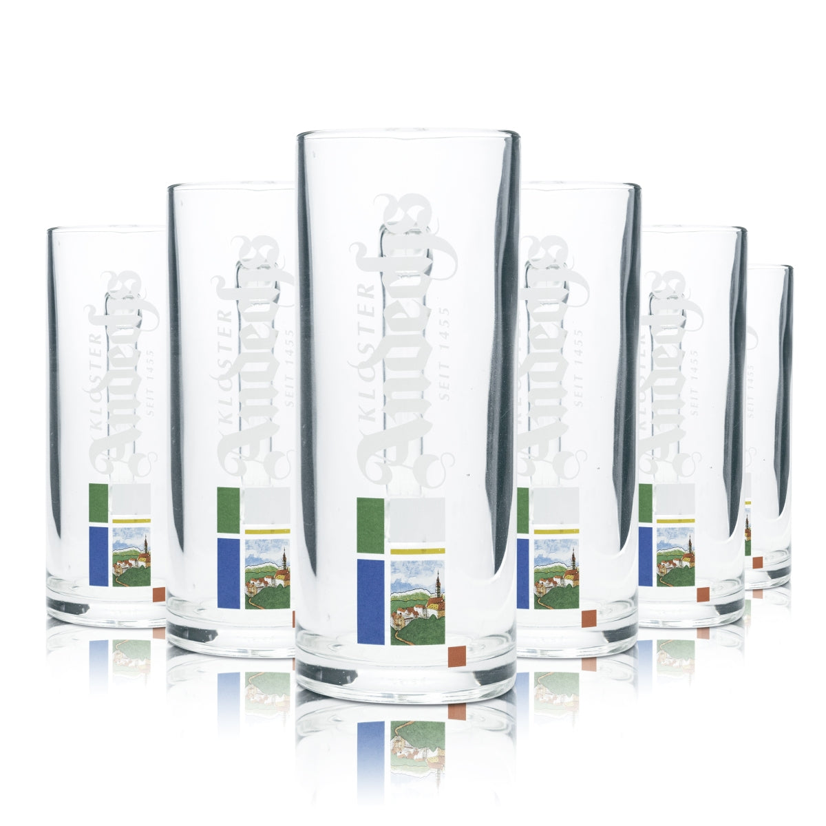 6x Andechs Bier Glas 0,5l Krug Humpen Seidel Gläser Gastro Kloster Brauerei Beer