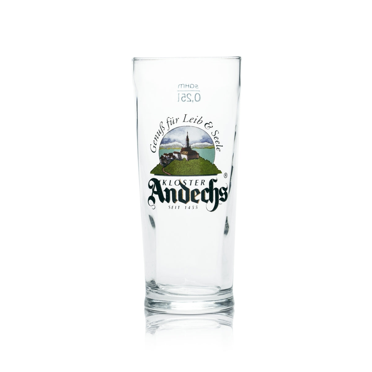6x Andechs Glas 0,25l Bier Becher Stange Gläser Klosterbrauerei Bockbier Gastro – Ansicht 2